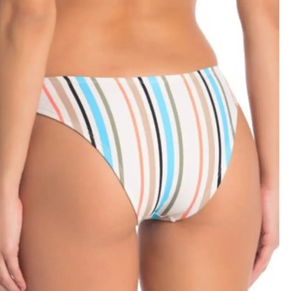 VYB High Leg Stripe Print Bikini Bottoms swim XL